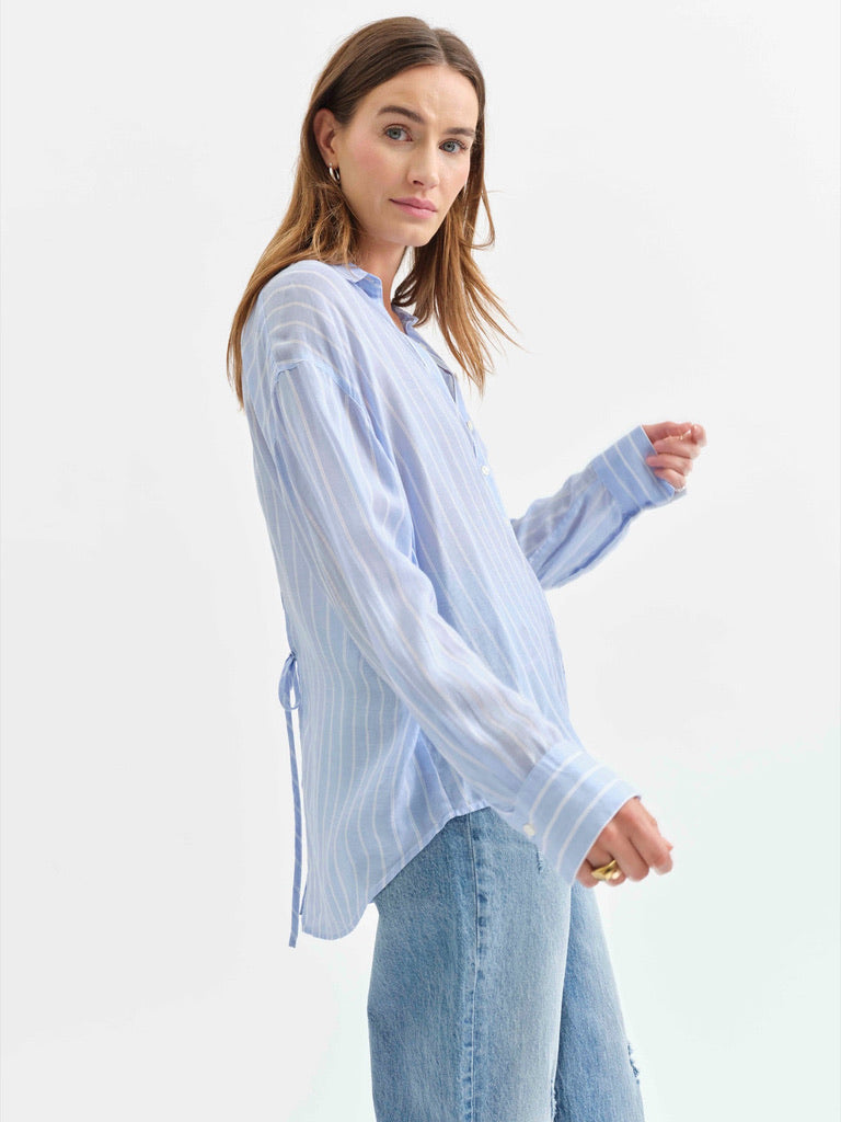 Lotus Back Tie Long Sleeve Shirt