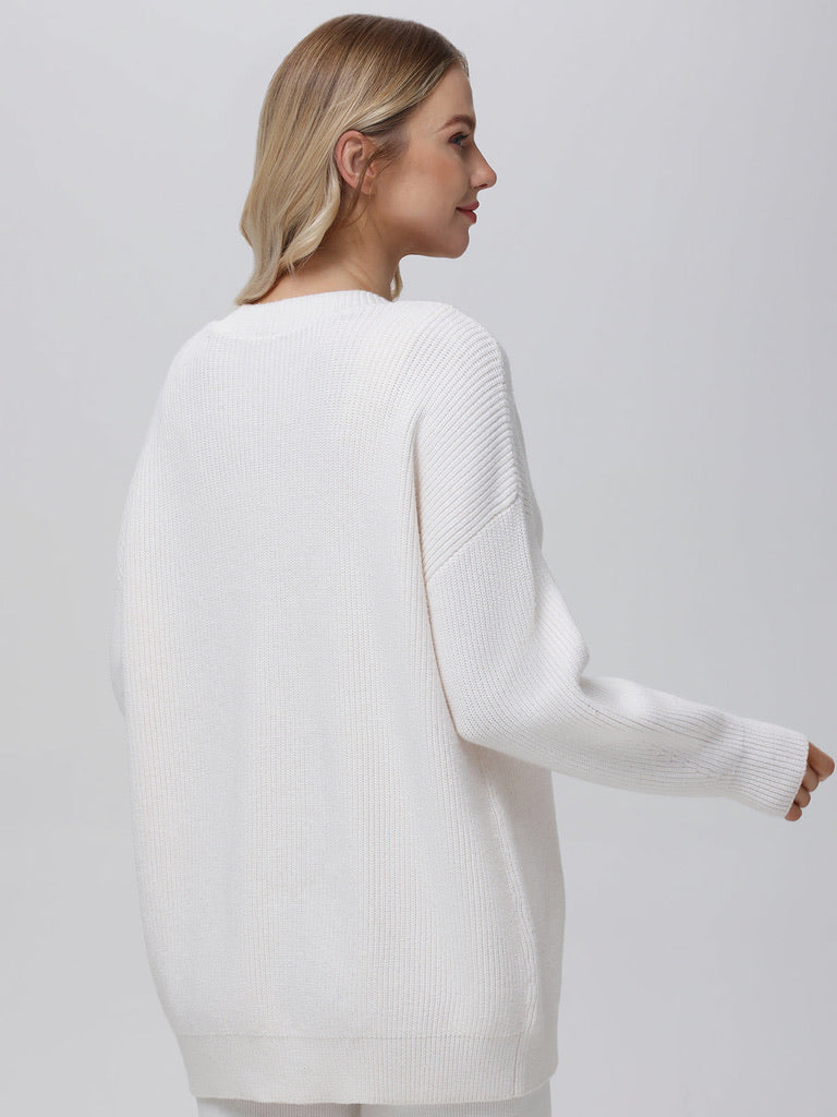 Evelyn Asymmetrical Luxe Sweater