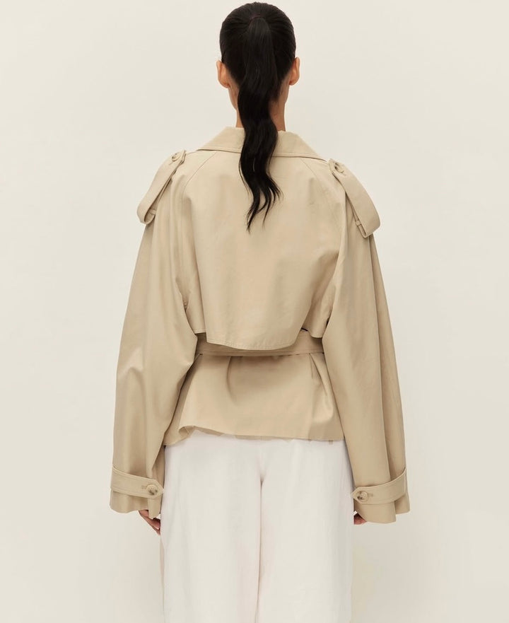 Greta Cropped Trench Coat