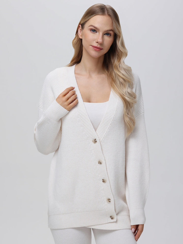 Evelyn Asymmetrical Luxe Sweater