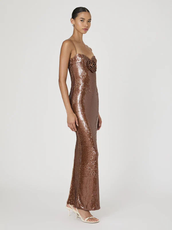 Beatrice Sequin Strappy Maxi Dress