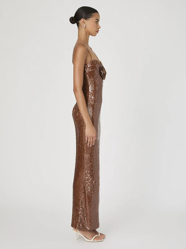 Beatrice Sequin Strappy Maxi Dress