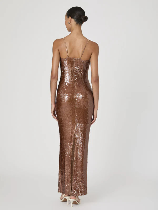 Beatrice Sequin Strappy Maxi Dress